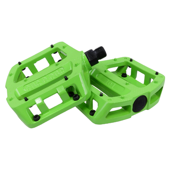 S&M S&M Bikes 101 aluminum pedals - 9/16" spindle (for 3 piece cranks) LIME GREEN