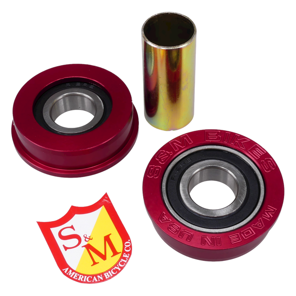 S&M S&M Bikes American Bottom Bracket Kit for 19mm spindle RED