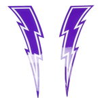 Porkchop BMX Porkchop BMX LIGHTNING BOLT decals stickers (Set of 2) PURPLE & WHITE