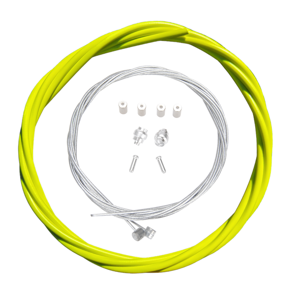 Porkchop BMX Premium Bicycle Brake Cable Kit for BMX/MTB - NEON YELLOW