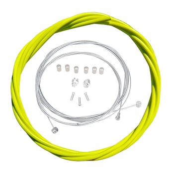 Porkchop BMX ACS Rotor Freestyle Bicycle Brake Cable Kit for BMX/MTB - NEON YELLOW