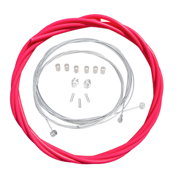 Porkchop BMX ACS Rotor Freestyle Bicycle Brake Cable Kit for BMX/MTB - NEON PINK