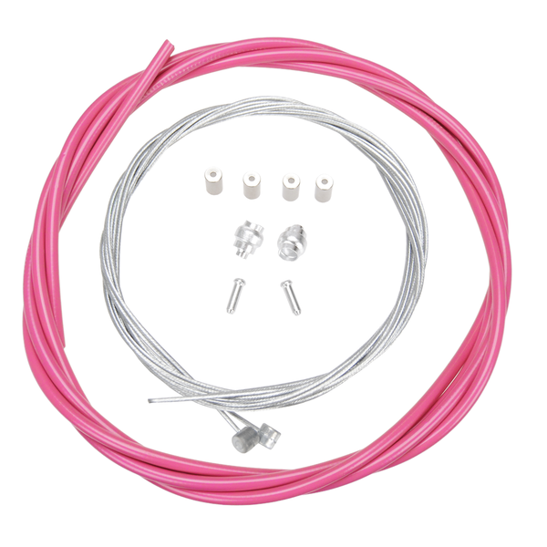 Porkchop BMX Premium Bicycle Brake Cable Kit for BMX/MTB - BUBBLEGUM PINK