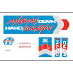 Haro Haro 1986 FST decal set red on blue