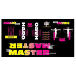 Haro Haro 2020 Lineage Master decal set (clear for BLACK paint)