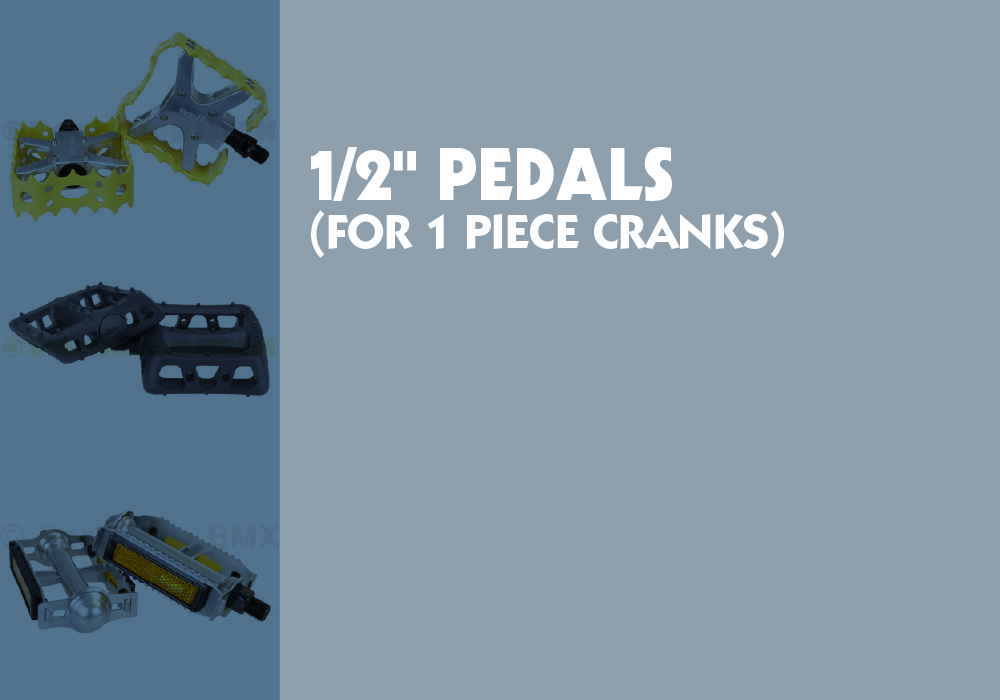 1/2" Pedals (for 1 piece cranks)