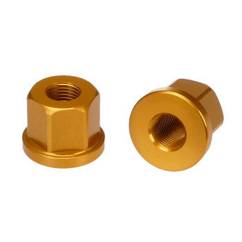 Porkchop BMX 3/8" X 26T REGULAR bicycle axle nuts 7075 aluminum (PAIR) DARK GOLD