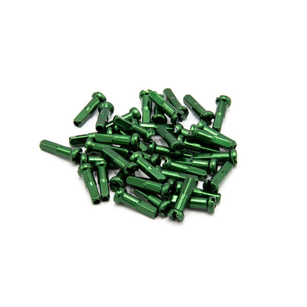 Porkchop BMX 7075 Alloy 16mm Bicycle Spoke Nipples 14G (2.0mm) 75 ct GREEN