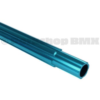 Porkchop BMX ***BLEMISH***Fluted aluminum alloy bicycle seat post 25.4mm (1") 450mm - BRIGHT DIP BLUE***BLEMISH***