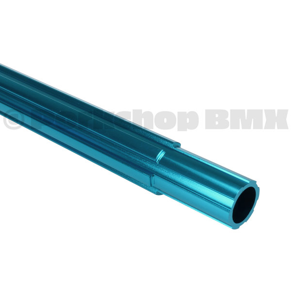 Porkchop BMX ***BLEMISH***Fluted aluminum alloy bicycle seat post 25.4mm (1") 450mm - BRIGHT DIP BLUE***BLEMISH***