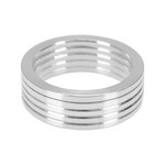 Porkchop BMX Bicycle MINI BMX ROAD MTB headset spacers 1" threadless (SET of 5) 2mm - SILVER