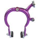 Porkchop BMX 1080 extra long reach BMX cruiser bicycle brake caliper - PURPLE FRONT