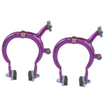 Porkchop BMX 1080 extra long reach BMX cruiser bicycle brake caliper - PURPLE SET OF FRONT & REAR