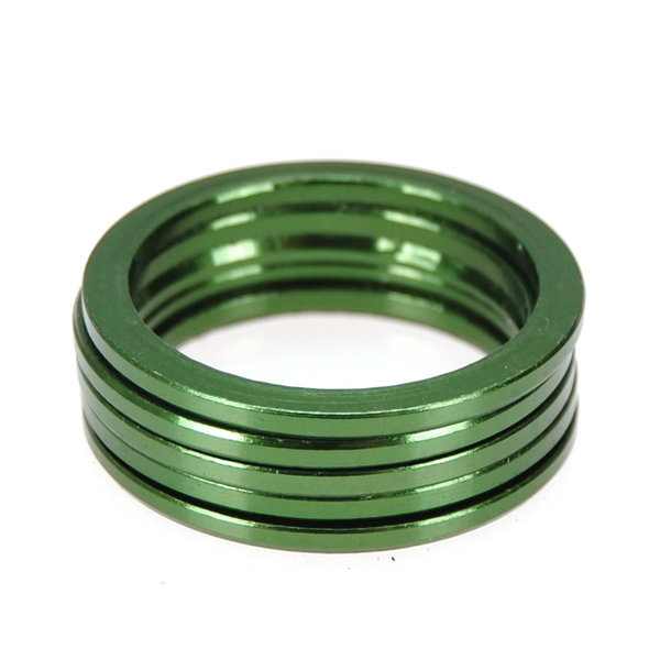 Porkchop BMX Bicycle MINI BMX ROAD MTB headset spacers 1" threadless (SET of 5) 2mm - GREEN