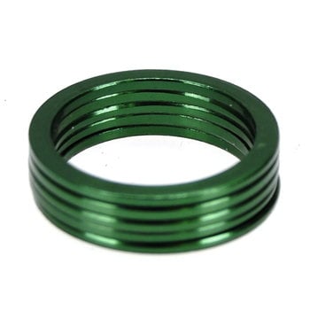 Porkchop BMX Bicycle BMX or MTB headset spacers for 1 1/8" threadless (SET of 5) 2mm - GREEN