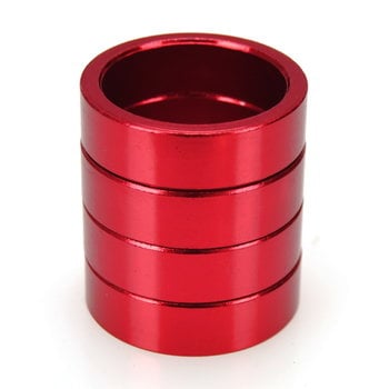 Porkchop BMX Bicycle BMX or MTB headset spacers for 1 1/8" threadless (SET of 4) 10mm - RED