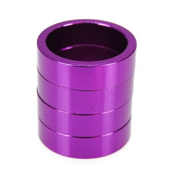 Porkchop BMX Bicycle BMX or MTB headset spacers for 1 1/8" threadless (SET of 4) 10mm PURPLE