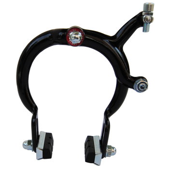 Porkchop BMX 1080 extra long reach BMX cruiser bicycle brake caliper - BLACK FRONT