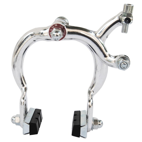 Porkchop BMX 890 old school BMX bicycle brake caliper - SILVER ANODIZED FRONT