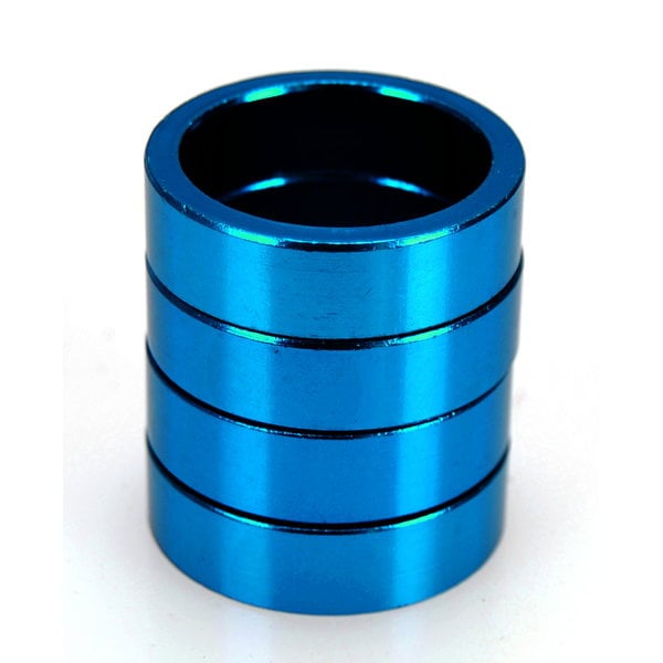 Porkchop BMX Bicycle BMX or MTB headset spacers for 1 1/8" threadless (SET of 4) 10mm - BLUE