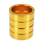 Porkchop BMX Bicycle BMX or MTB headset spacers for 1 1/8" threadless (SET of 4) 10mm - GOLD