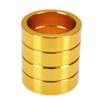 Porkchop BMX Bicycle BMX or MTB headset spacers for 1 1/8" threadless (SET of 4) 10mm - GOLD