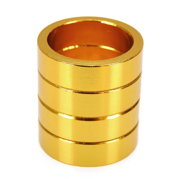 Porkchop BMX Bicycle BMX or MTB headset spacers for 1 1/8" threadless (SET of 4) 10mm - GOLD