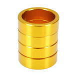 Porkchop BMX Bicycle MINI BMX ROAD MTB headset spacers 1" threadless (SET of 4) 10mm - GOLD