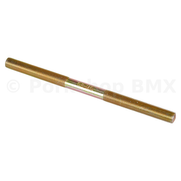 Porkchop BMX REAR Bicycle BMX CR-MO chromoly hub axle - 3/8" X 24T X 150mm (EACH) YELLOW ZINC (GOLD)