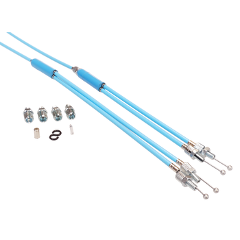 Porkchop BMX Upper & Lower gyro cables for old school BMX - LIGHT BLUE