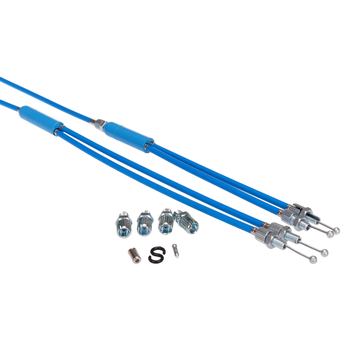 Porkchop BMX Upper & Lower gyro cables for old school BMX - MEDIUM BLUE