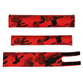 SE Racing SE Racing CAMO 3 Piece vinyl BMX Bicycle Padset - RED