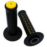 A'ME AME old school BMX Unitron bicycle grips - BLACK over YELLOW
