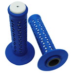 A'ME AME old school BMX Unitron bicycle grips - BLUE over WHITE