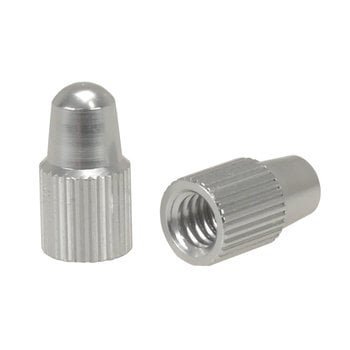 Porkchop BMX Aluminum Bicycle Valve Caps for PRESTA Valve (pair) - SILVER