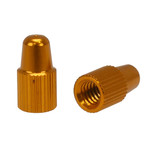 Porkchop BMX Aluminum Bicycle Valve Caps for PRESTA Valve (pair) - GOLD