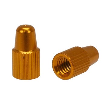 Porkchop BMX Aluminum Bicycle Valve Caps for PRESTA Valve (pair) - GOLD