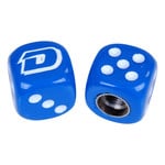 Dyno Dyno "D" logo old school BMX Dice Bicycle Tire Valve Caps (pair) - BLUE