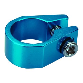 Porkchop BMX Tuf Neck style BMX seat post clamp 28.6mm 1 1/8" BRIGHT DIP BLUE