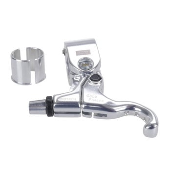 Dia-Compe Diatech (Dia-Compe) LH Tech 99 GOLDFINGER bicycle brake lever LEFT HAND for 1" bars (with 22.2mm shim) SILVER ANODIZED