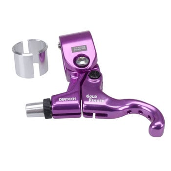 Dia-Compe Diatech (Dia-Compe) LH Tech 99 GOLDFINGER bicycle brake lever LEFT HAND for 1" bars (with 22.2mm shim) PURPLE ANODIZED