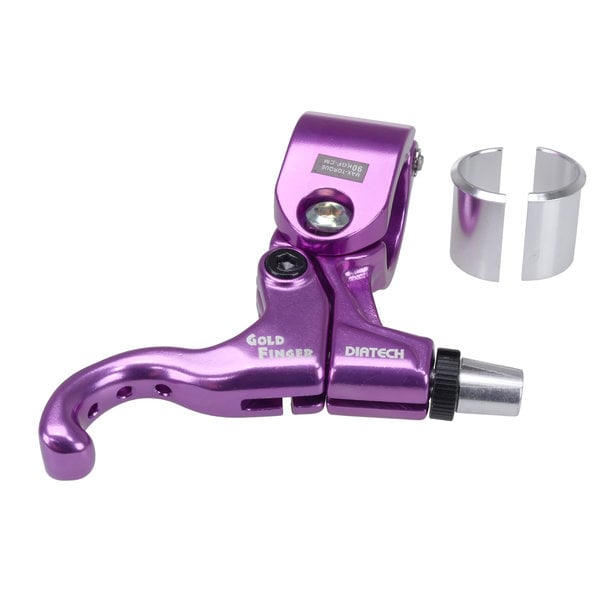 Dia-Compe Diatech (Dia-Compe) Tech 99 GOLDFINGER bicycle brake lever RIGHT HAND for 1" bars (with 22.2mm shim) PURPLE ANODIZED