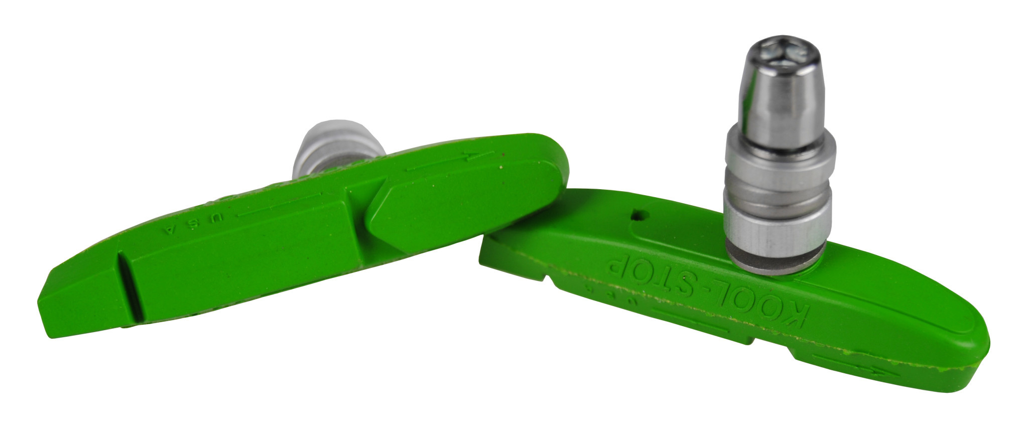 KOOL STOP Supra 2 bicycle BMX THREADED brake pads LIME GREEN - Picture 1 of 1