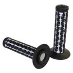 A'ME AME Dual old school BMX Duals bicycle grips - BLACK over WHITE