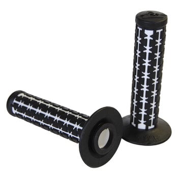 A'ME AME Dual old school BMX Duals bicycle grips - BLACK over WHITE