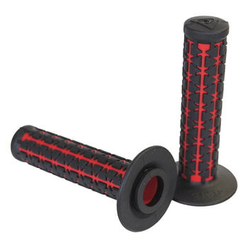 A'ME AME Dual old school BMX Duals bicycle grips - BLACK over RED