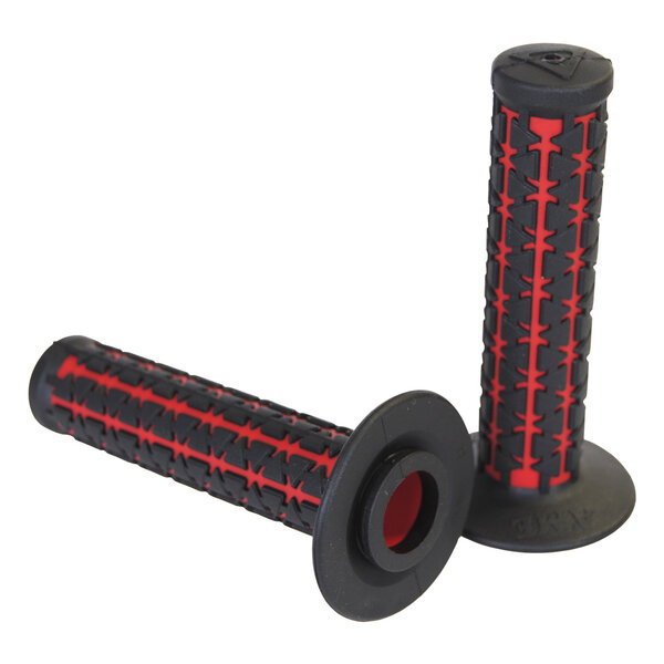 A'ME AME Dual old school BMX Duals bicycle grips - BLACK over RED