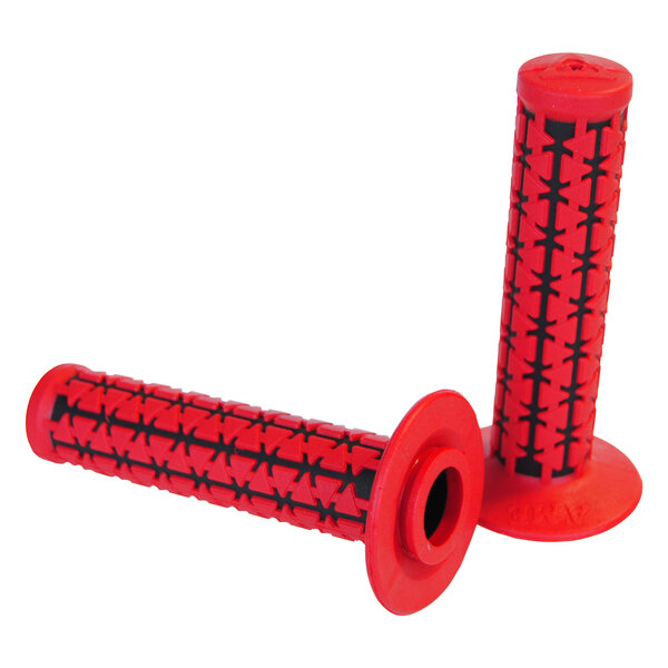 A'ME AME Dual old school BMX Duals bicycle grips - RED over BLACK