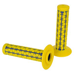 A'ME AME Dual old school BMX Duals bicycle grips - YELLOW over BLUE