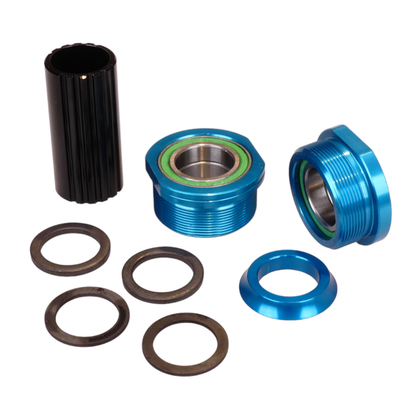 Theory Euro (BSA) sealed bearing Bottom Bracket for 19mm crank spindle BRIGHT DIP BLUE